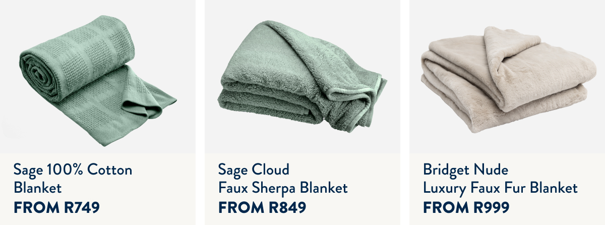 25% OFF All Blankets FROM: 