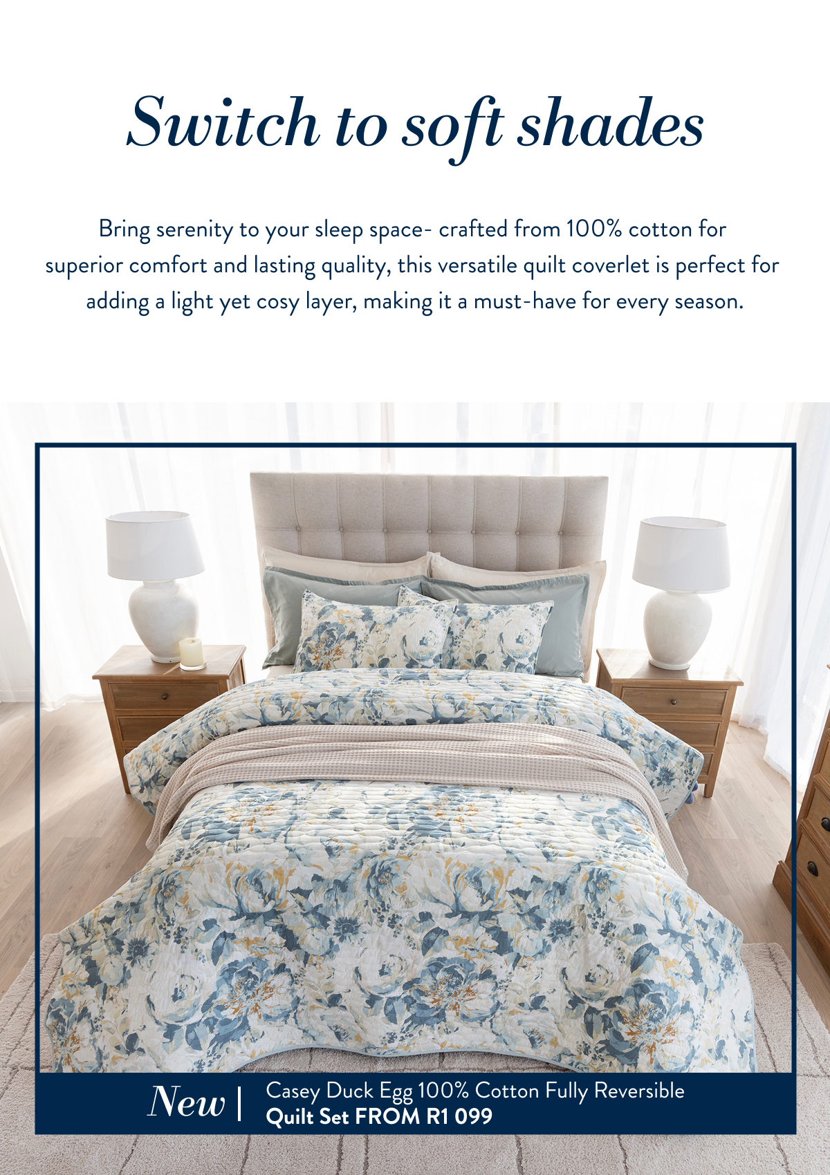 Casey Duck Egg Quilt Set FROM