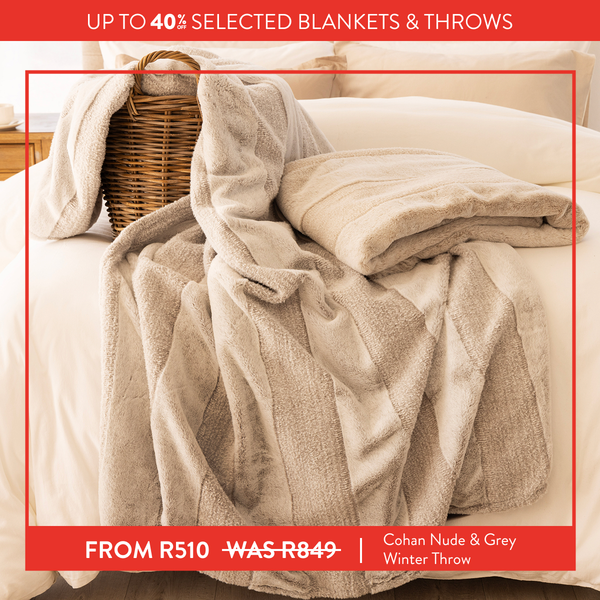 Up to 40% OFF Selected Cohan Throw FROM: 