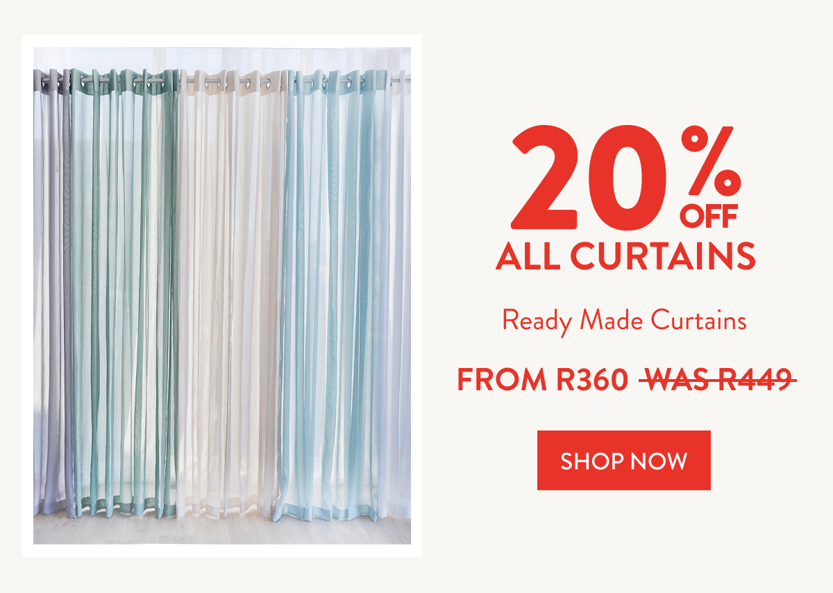 20% OFF ALL CURTAINS
