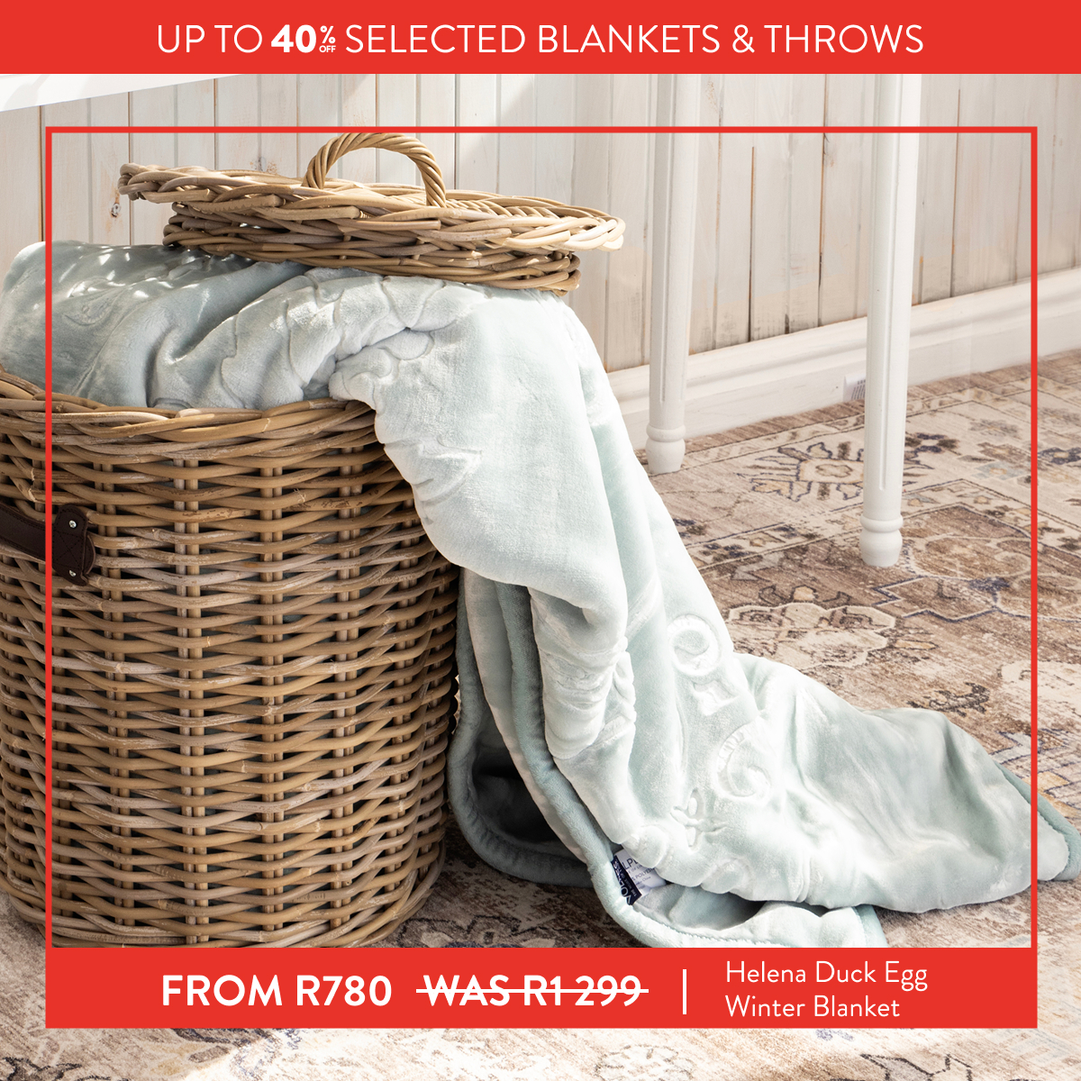 Up to 40% OFF Selected Blankets & Throws FROM: 