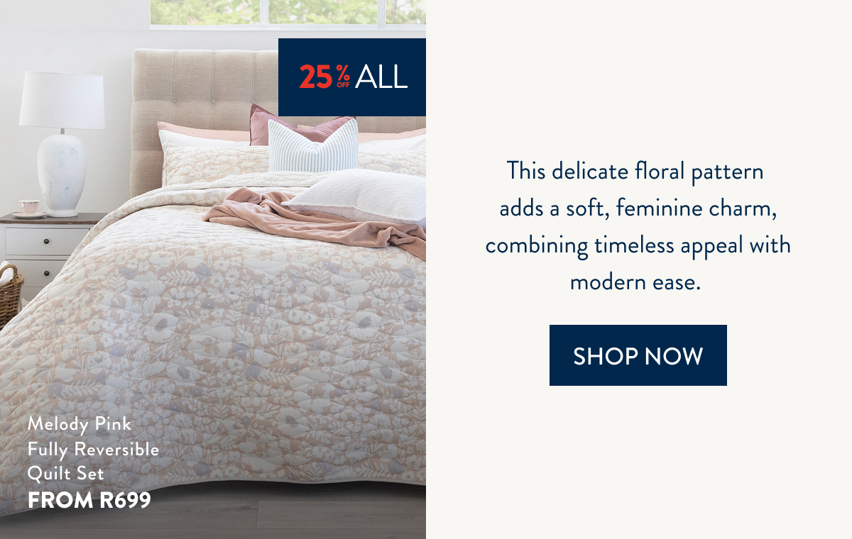 25% OFF ALL QUILTS - Melody Quilt