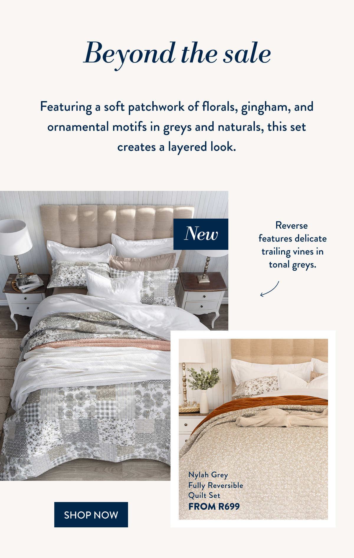 Nylah Grey Quilt FROM: 