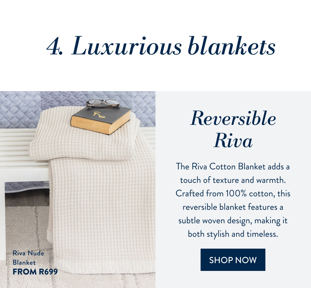 Riva Nude Cotton Blanket FROM