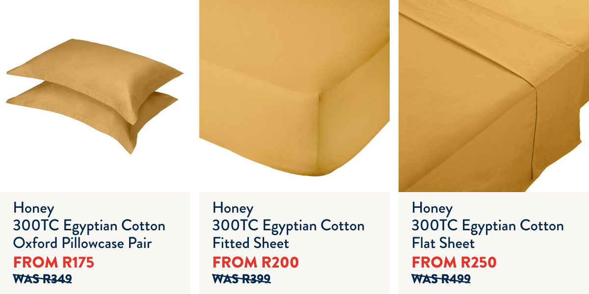 UP TO 50% OFF SELECTED SHEETING - Honey 300TC