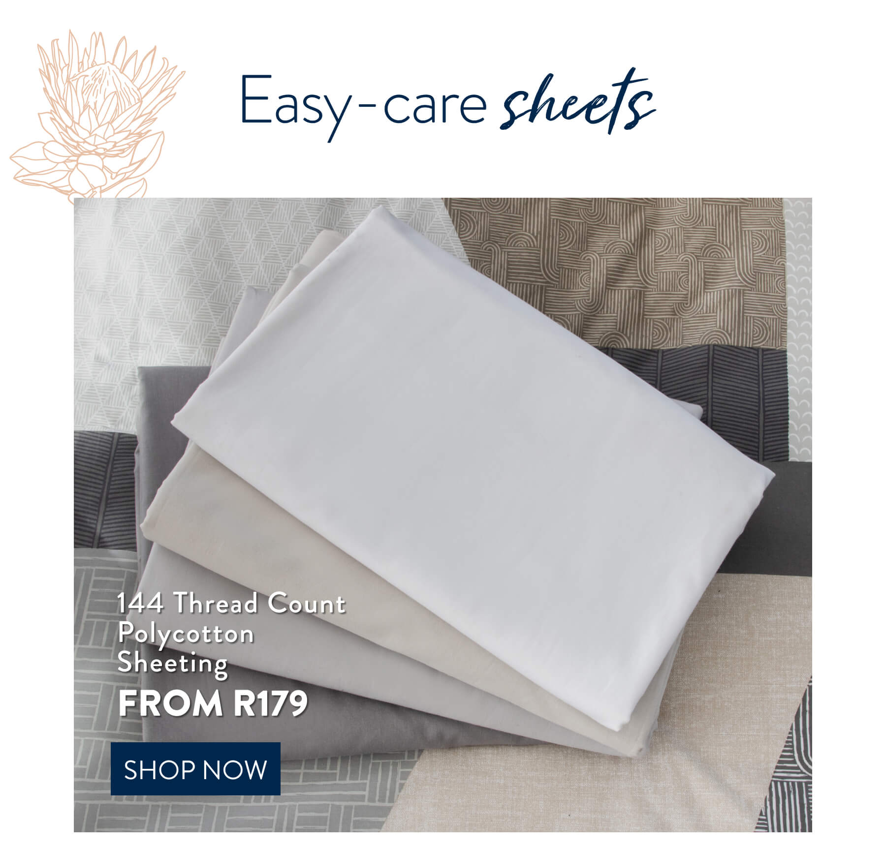 144 PolyCotton Sheeting From: