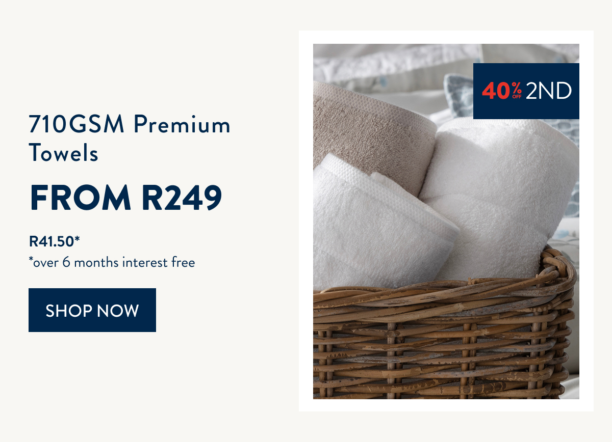 BUY 1 & GET 40% OFF 2ND ON ALL TOWELS