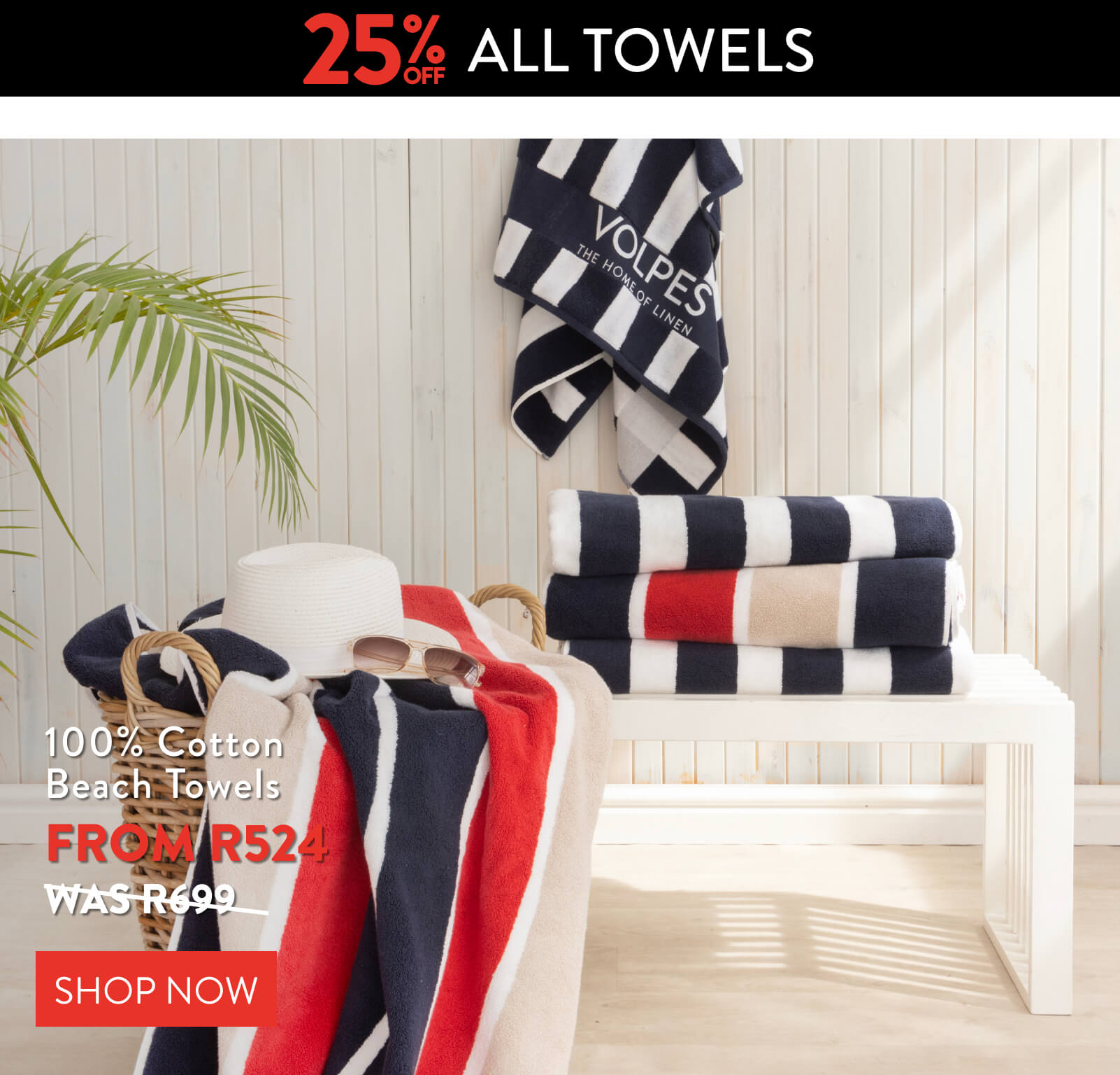 Get 25% OFF ALL Towels: 