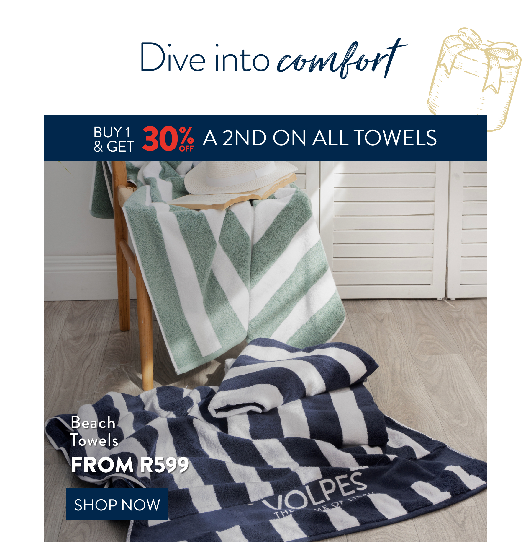Buy 1, Get 30% OFF 2nd ALL Towels: 