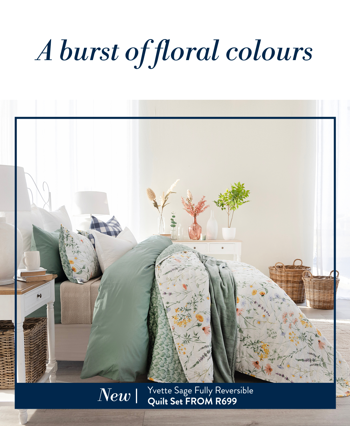 YVETTE SAGE QUILT SET FROM: 