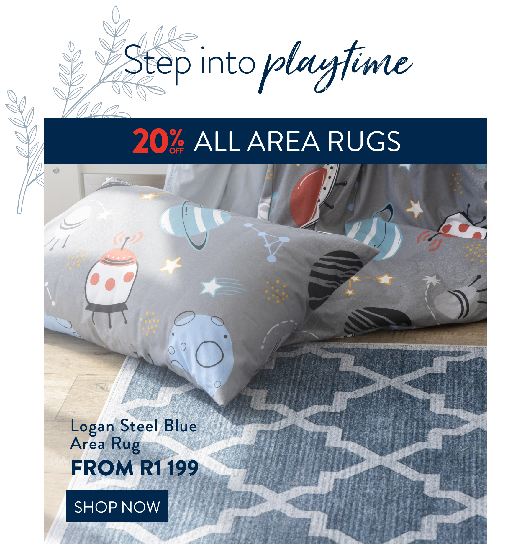 20 OFF ALL Rugs FROM:
