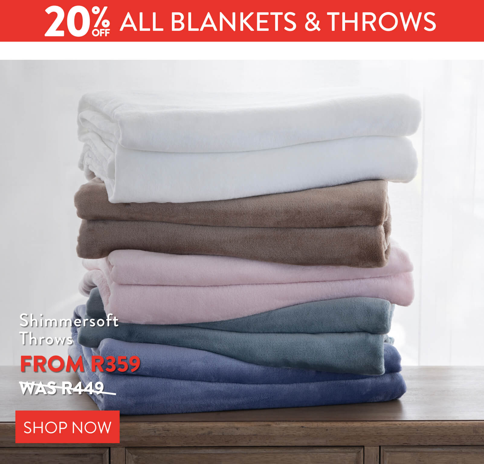 Get 20% OFF ALL Shimmersoft Throws FROM: