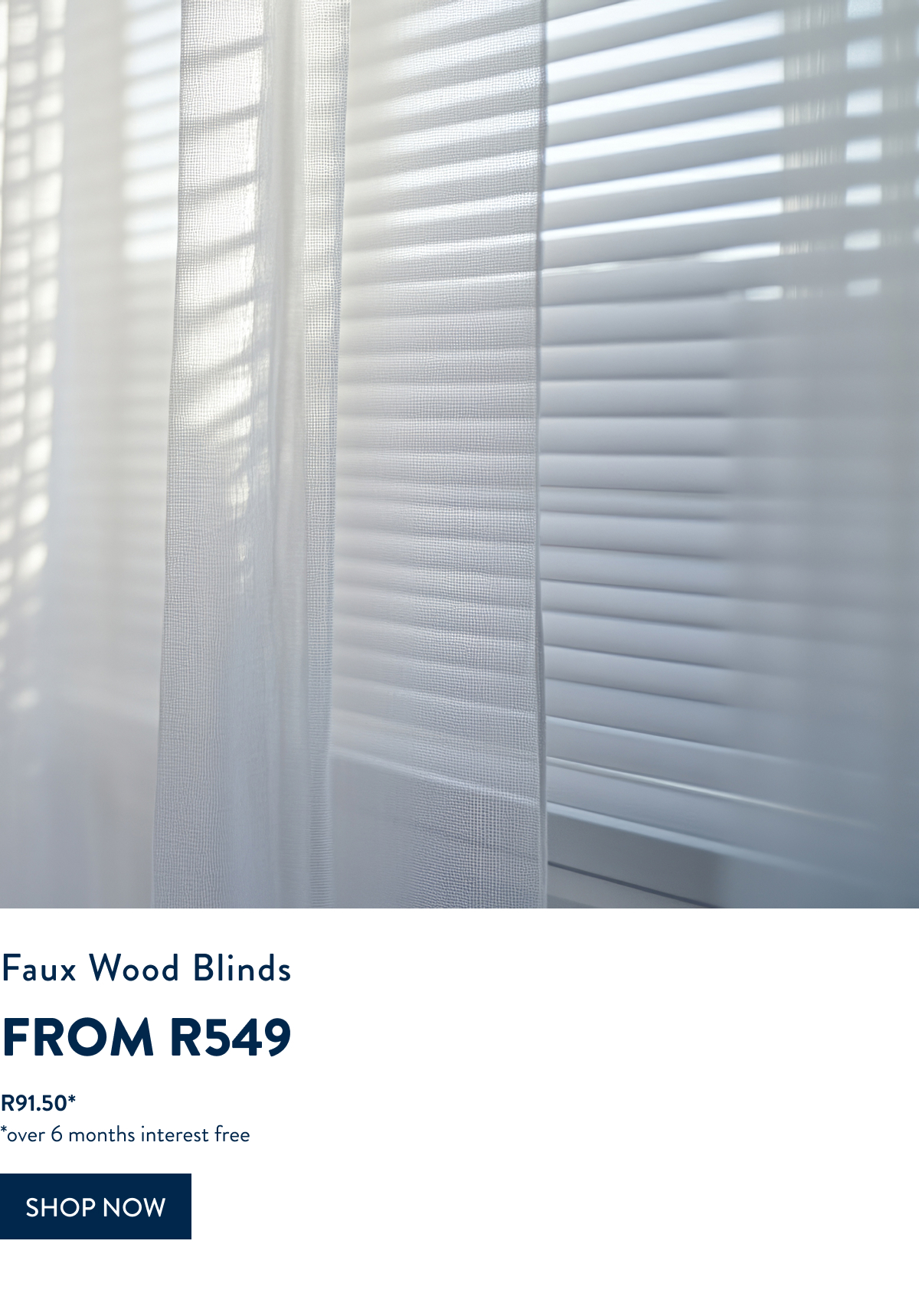 Faux Wood Blinds FROM