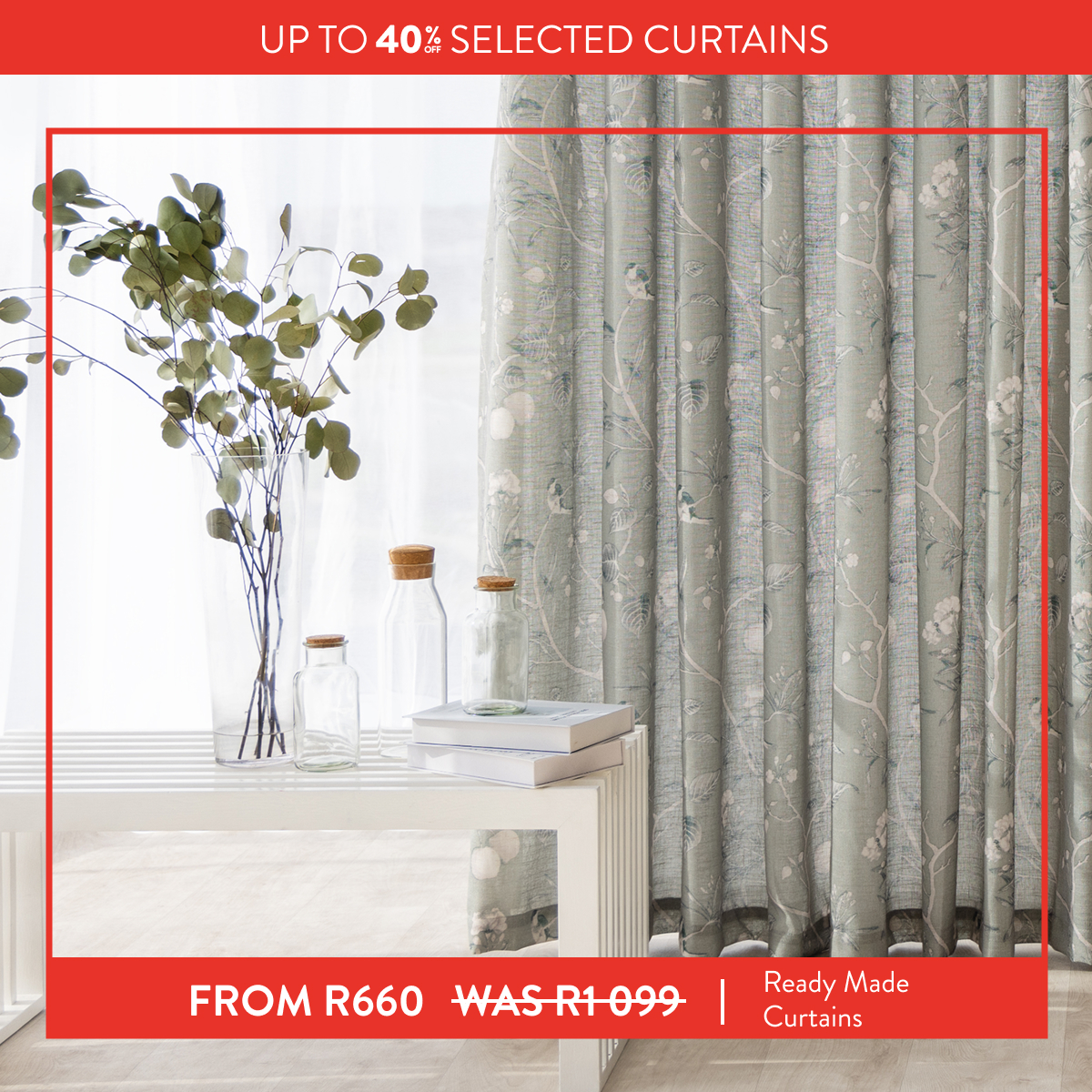 Up to 40% OFF Selected Curtains FROM: 