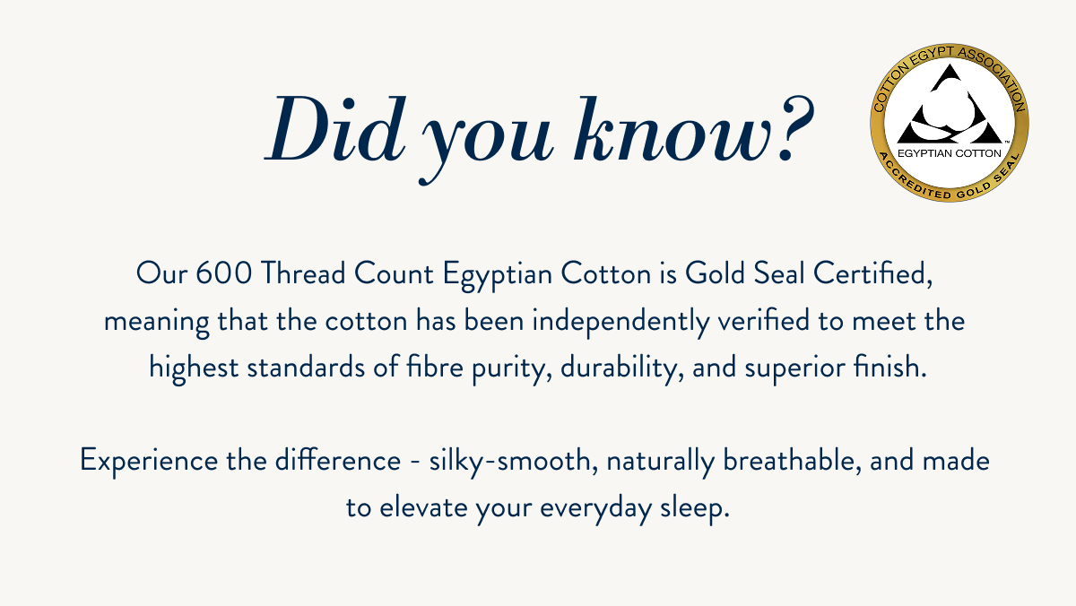 600TC Certified Egyptian Cotton