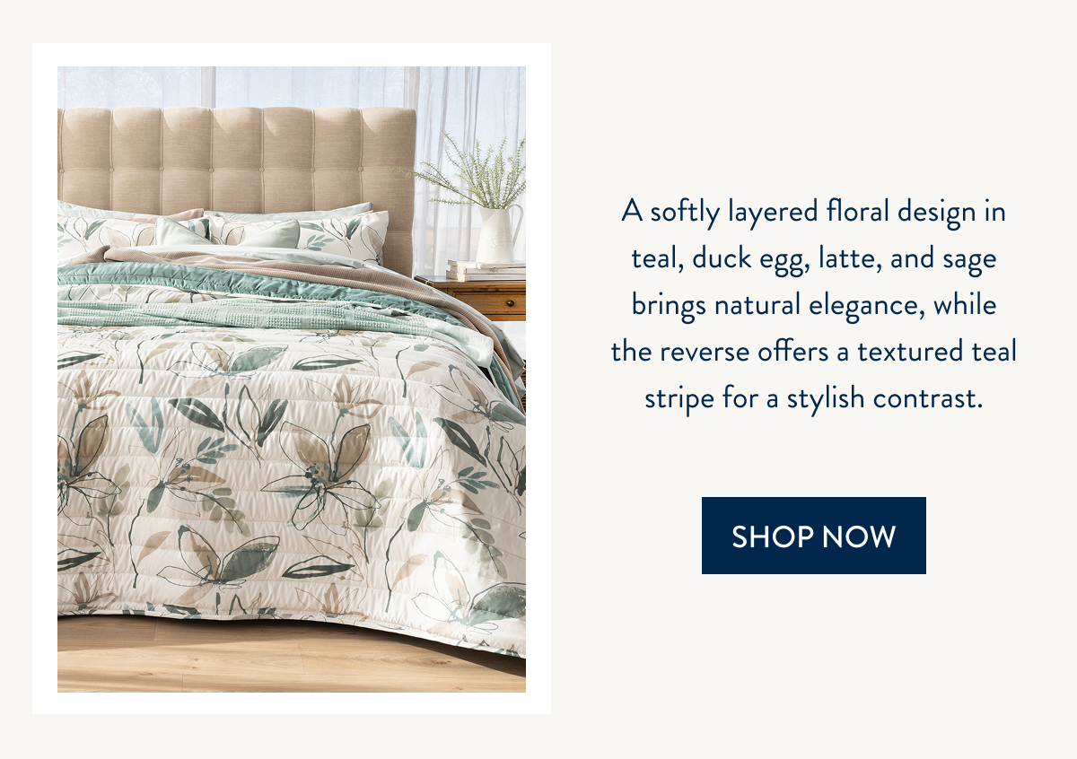 TRUDY DUCK EGG COMFORTER SET FROM: 