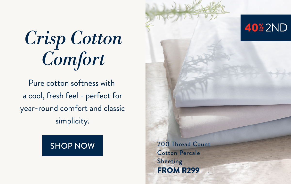 BUY 1 & GET 40% OFF 2ND ON ALL SHEETING