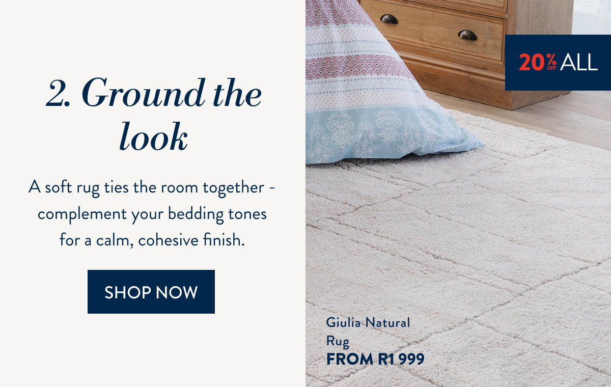 20% OFF ALL AREA RUGS