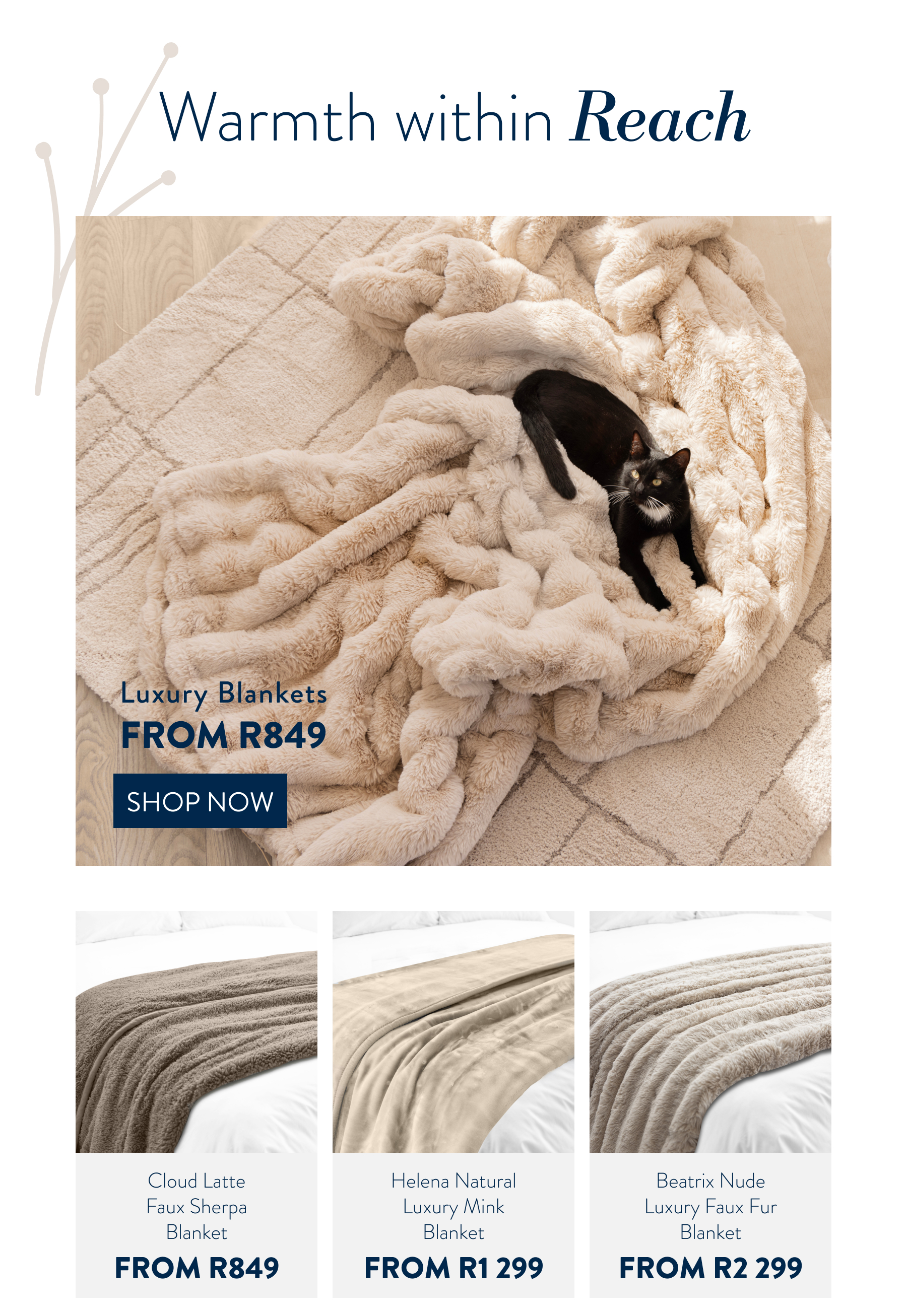 Luxury Blankets FROM: 