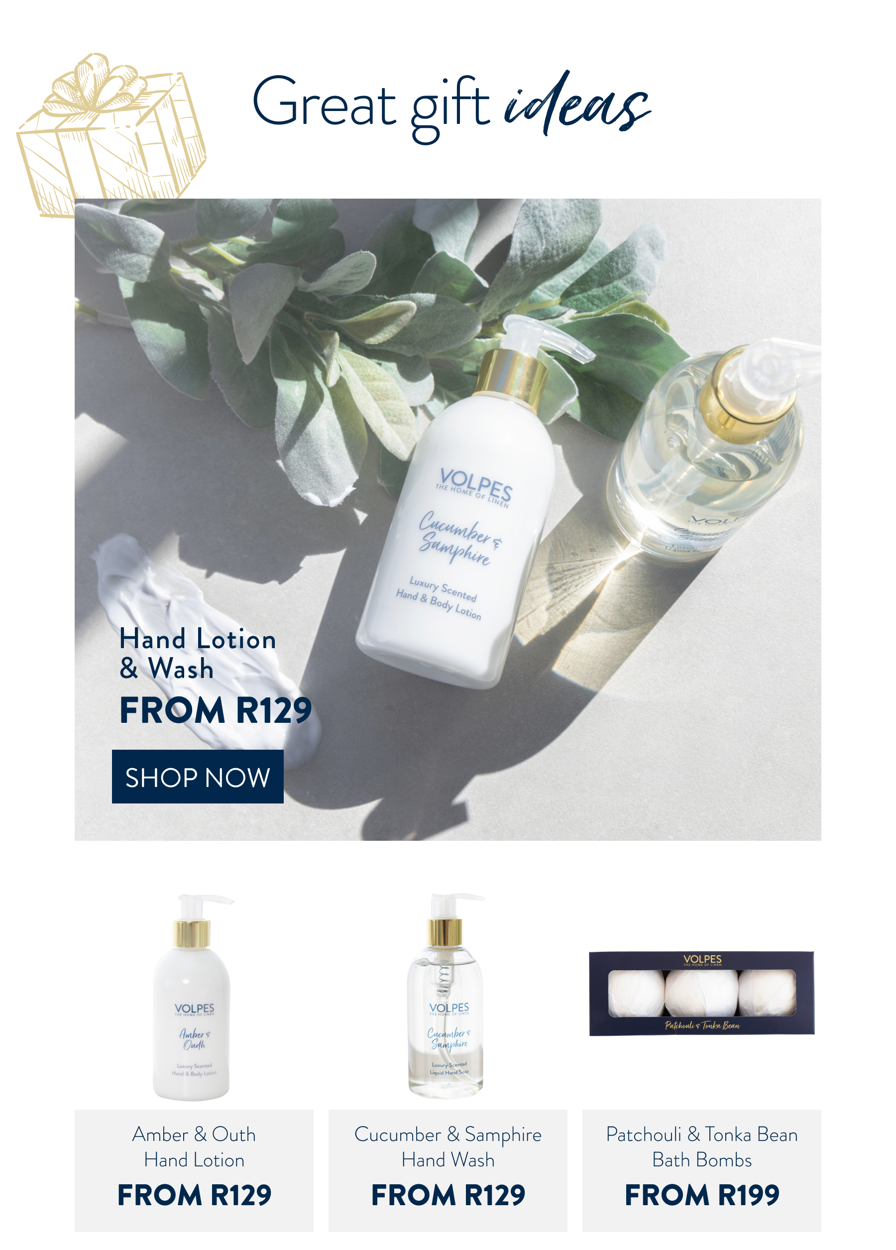 Hand Lotions & Wash FROM: 