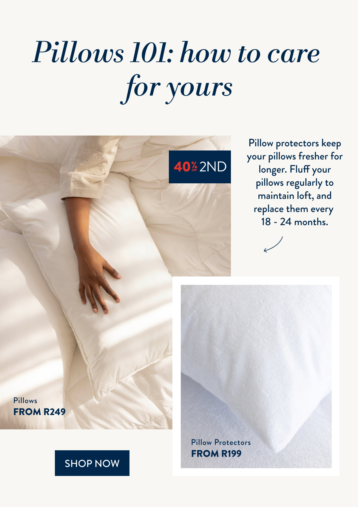 GET 40% OFF 2ND - Pillow 101 - love yours