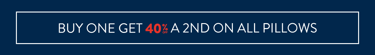 Buy 1 & Get 40% OFF a 2nd ALL Pillows FROM: 