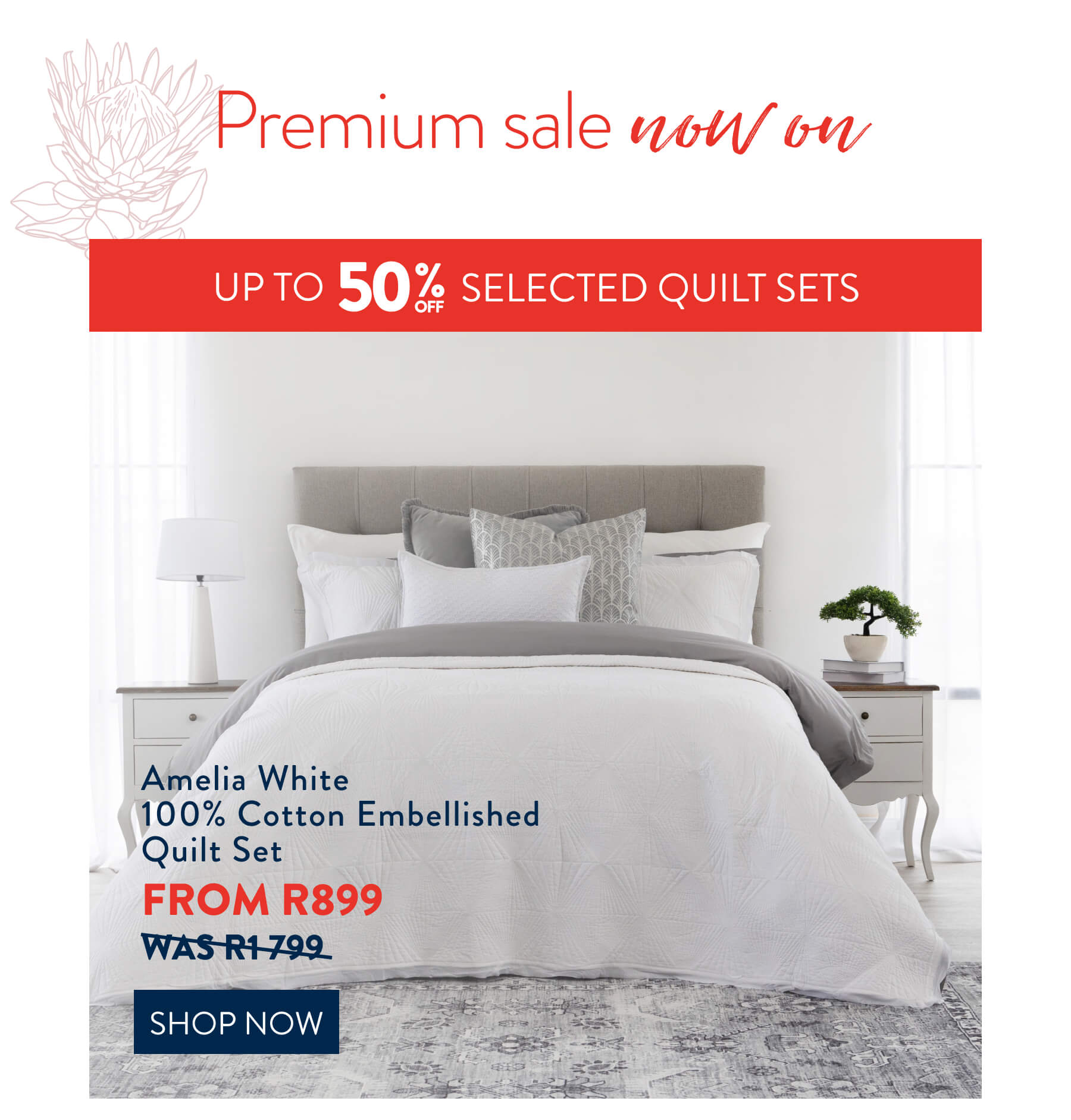 Up to 50% OFF Selected Quilt Sets