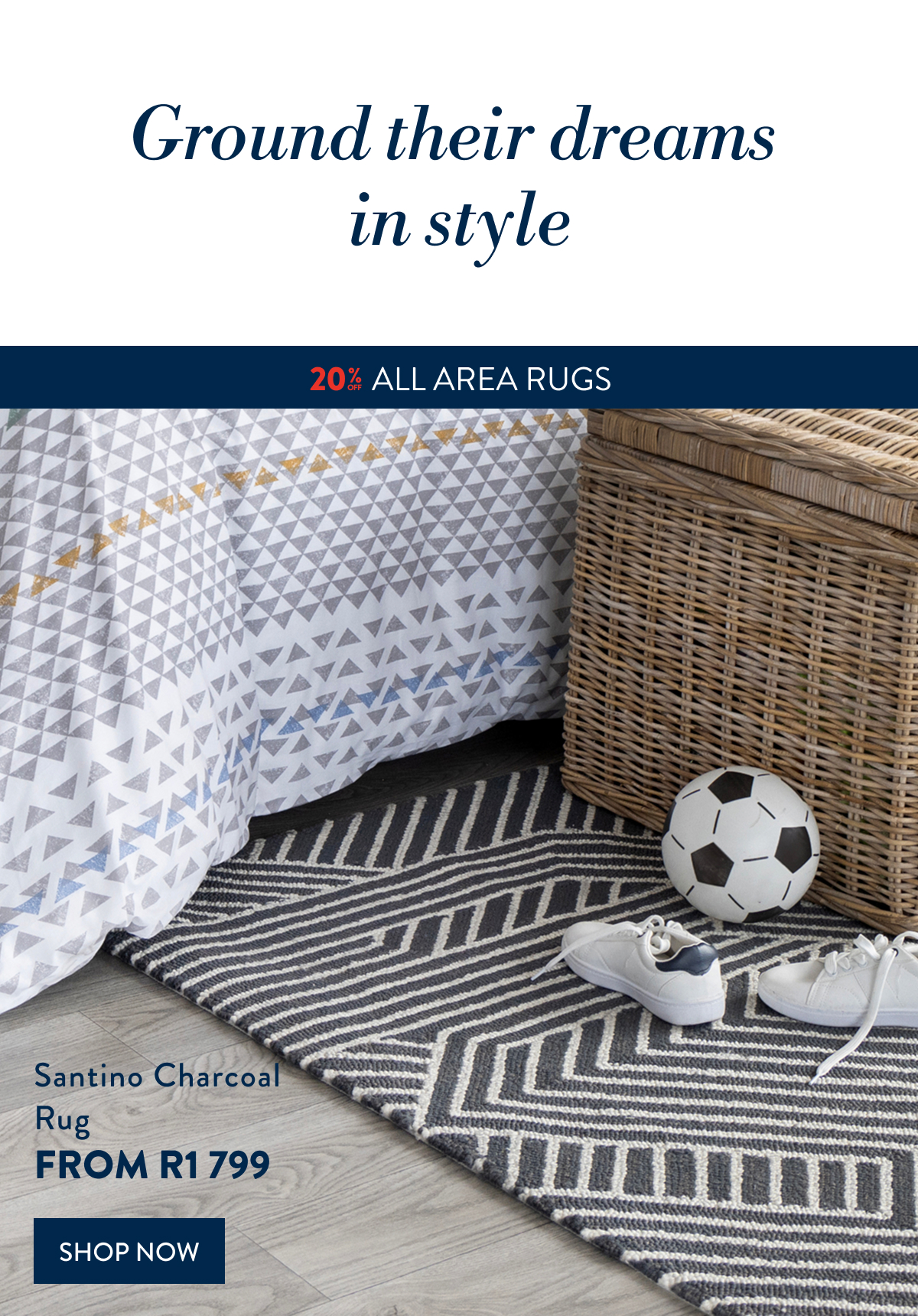 Get 20% OFF Santino Charcoal Rug FROM: 