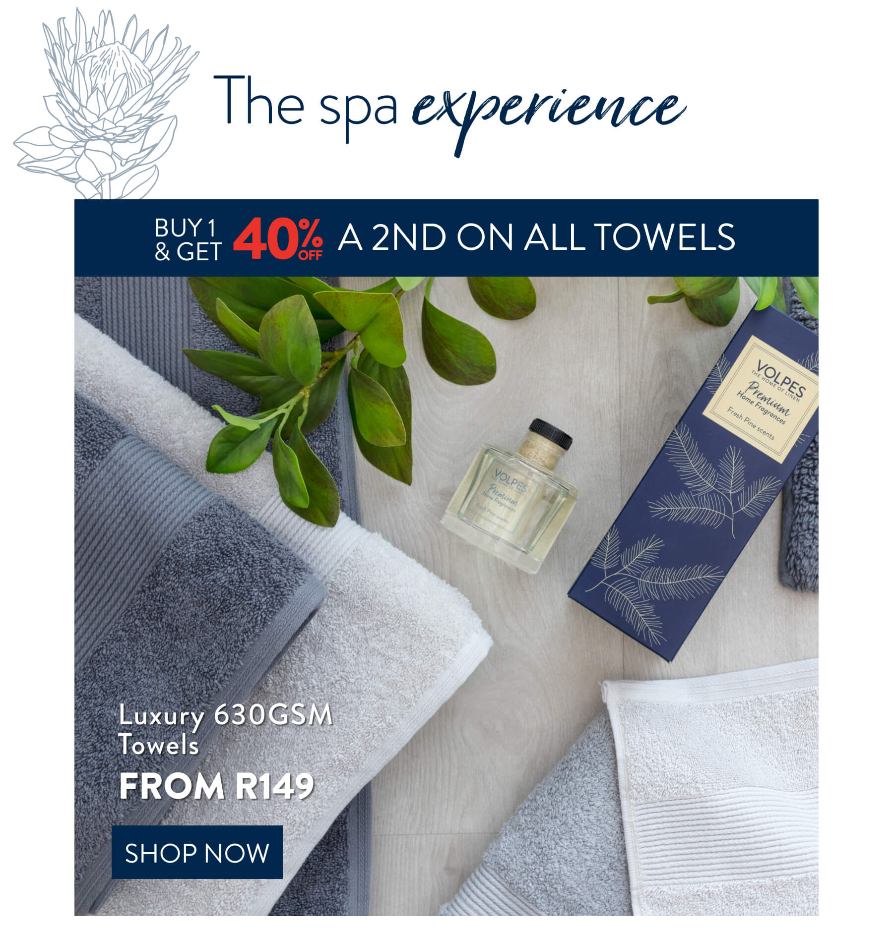 Buy 1, Get 40% OFF 2nd All Towels FROM: 