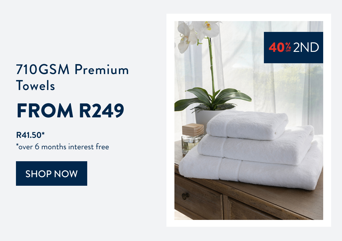 BUY 1 & GET 40% OFF 2ND ON ALL TOWELS