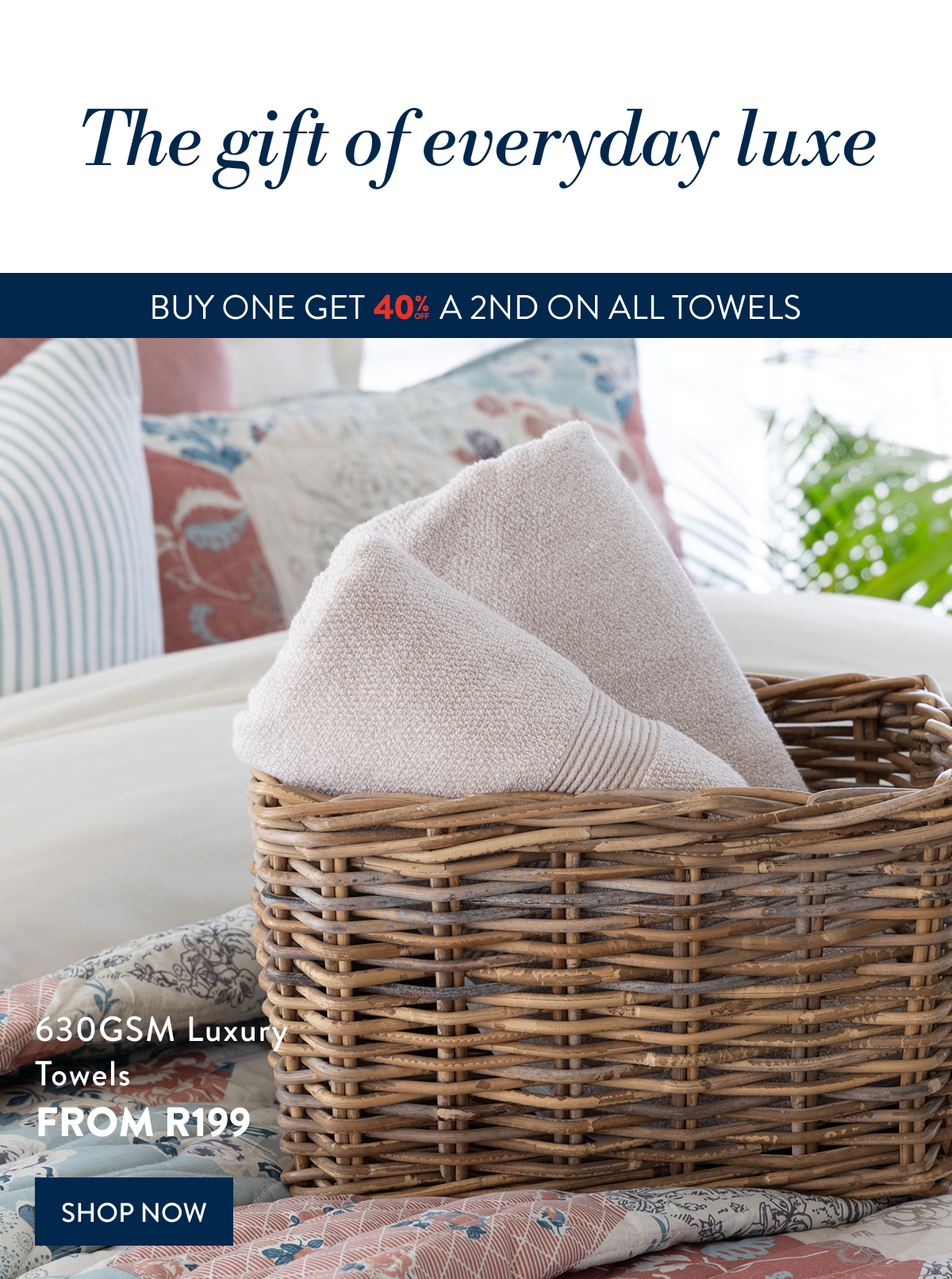 BUY 1 & GET 40% OFF 2ND - TOWELS