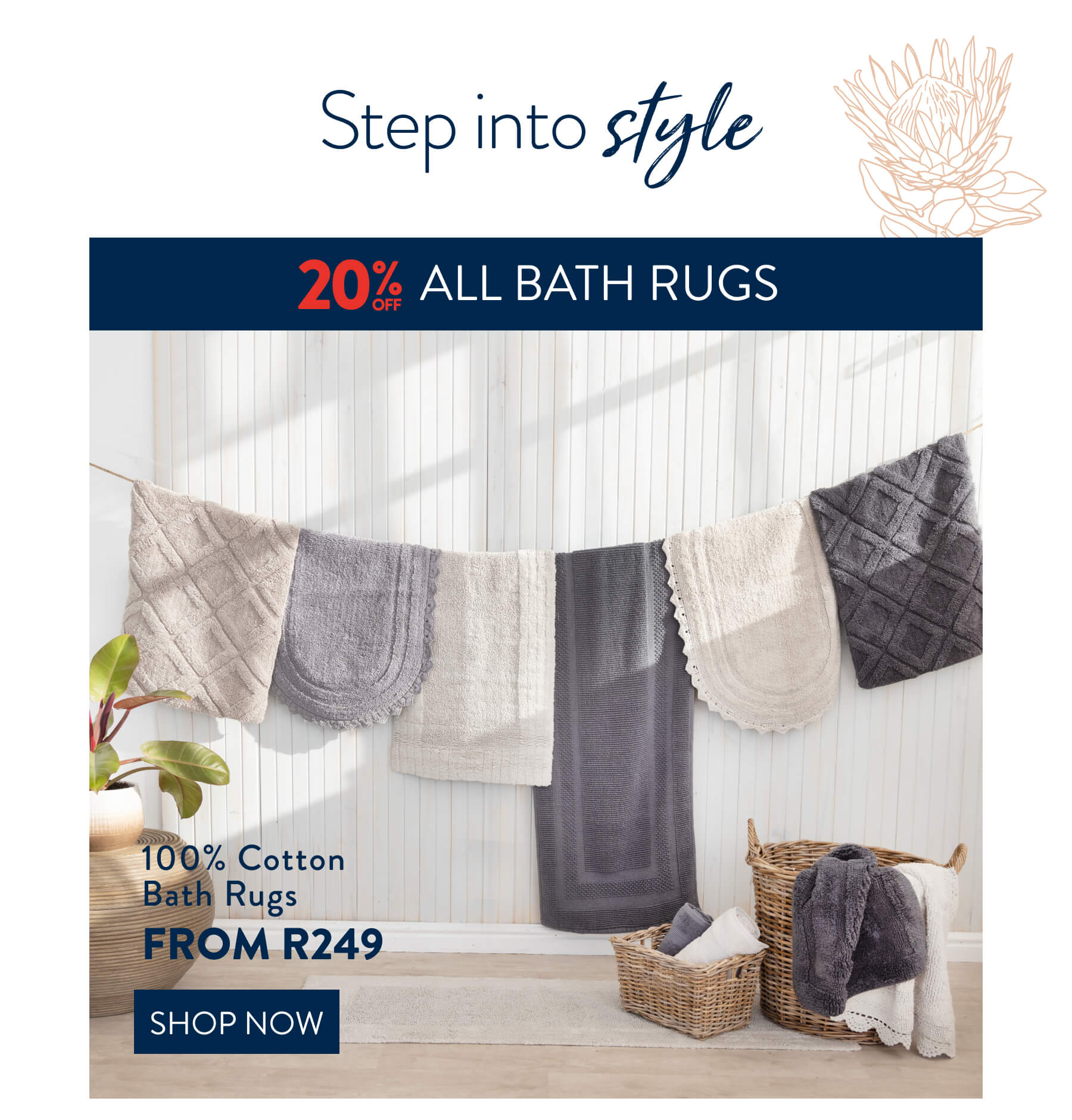 20% OFF ALL Bathmats
