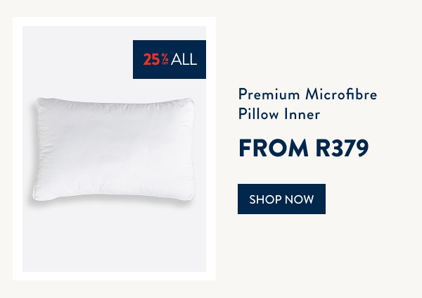 25% OFF ALL PILLOWS (excl Granny Goose)