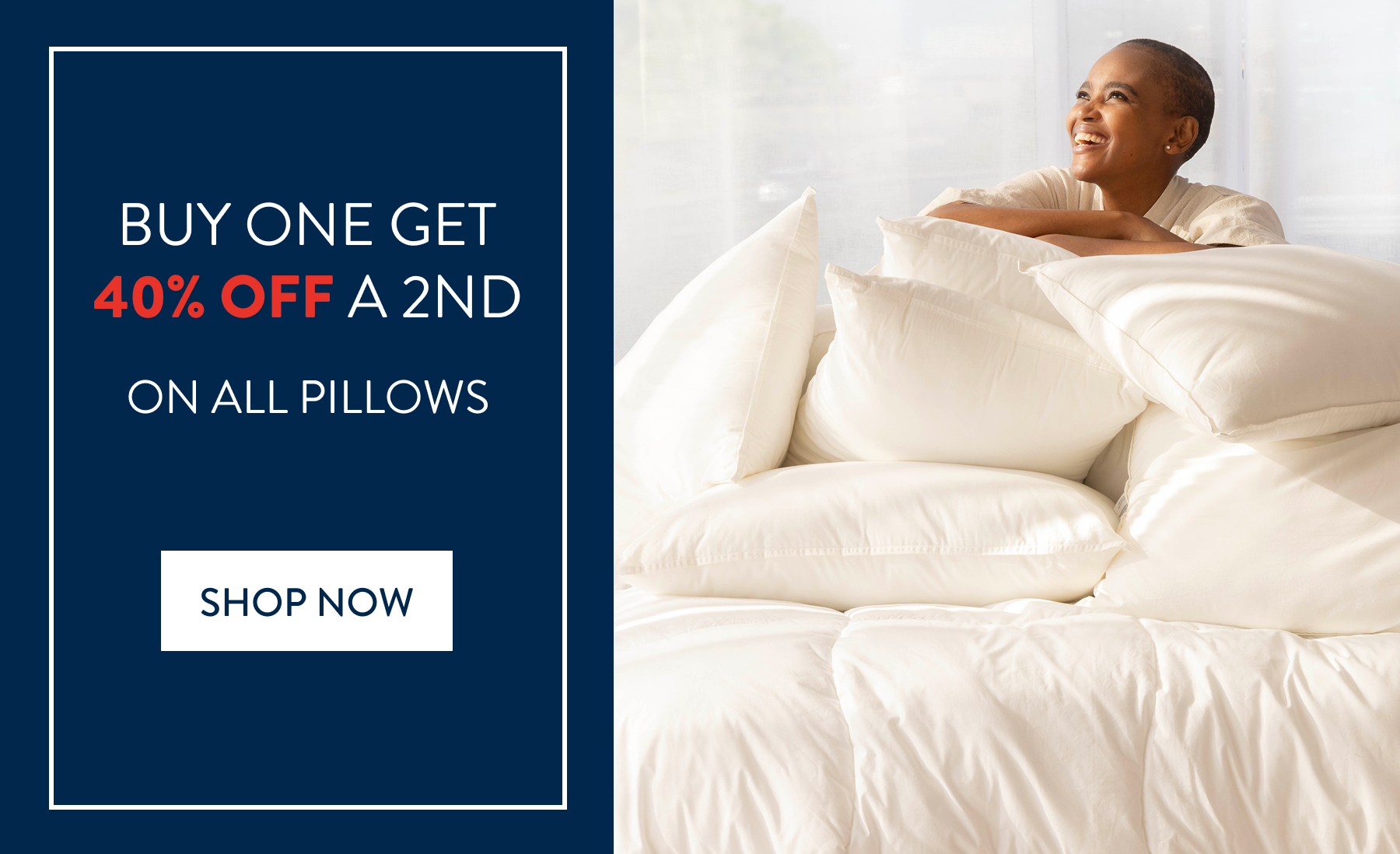 Buy 1 & Get 40% OFF a 2nd ALL Pillow Inners FROM: 