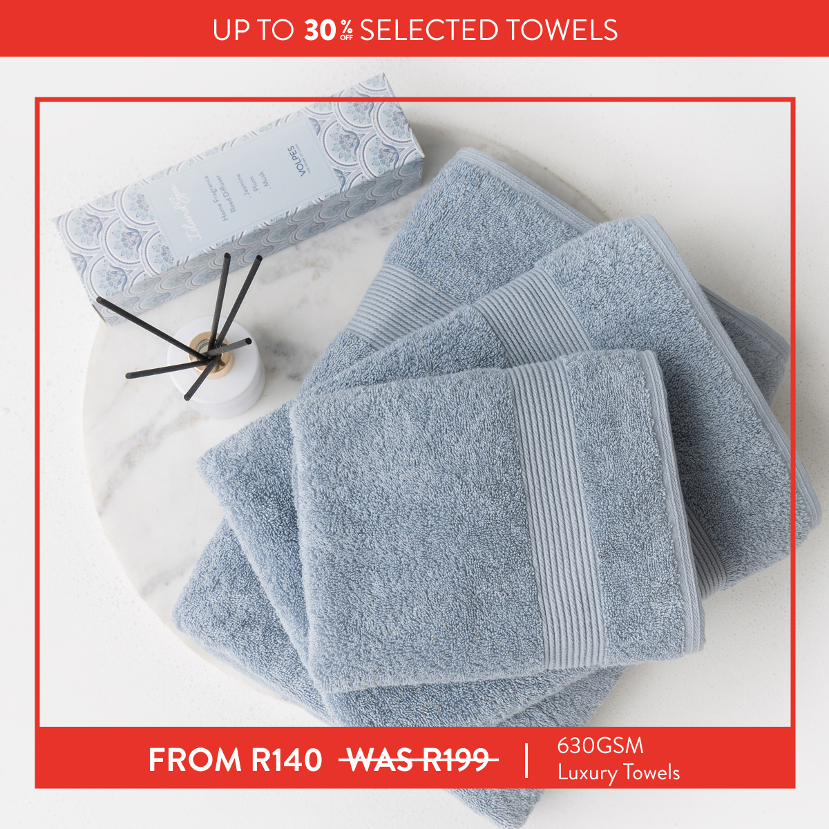 Up to 30% OFF Selected Towels FROM: 