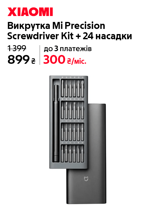 Викрутка Xiaomi Precision Screwdriver + 24 насадки MJJXLSD002QW (BHR4680GL)