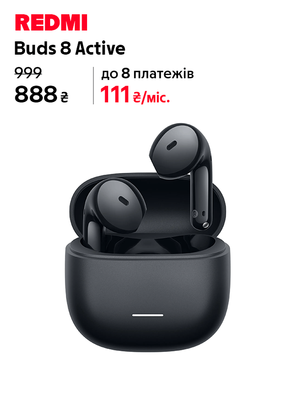 Навушники Redmi Buds 8 Active (BHR08JTGL) Black