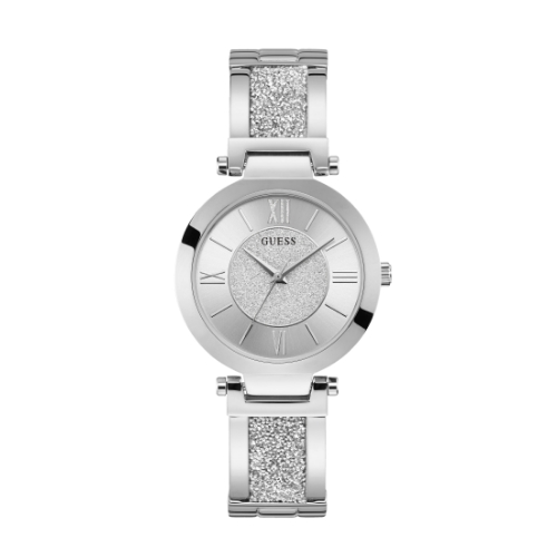 Guess Aurora Ladies' Stainless Steel Glitz Bracelet Watch