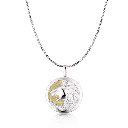 Men's Sterling Silver Lion Pendant