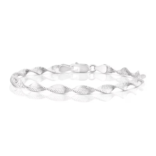 Sterling Silver Twist Chain Bracelet