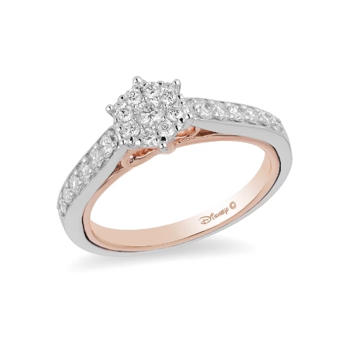 Enchanted Disney Fine Jewellery Rose Gold Diamond Belle Ring