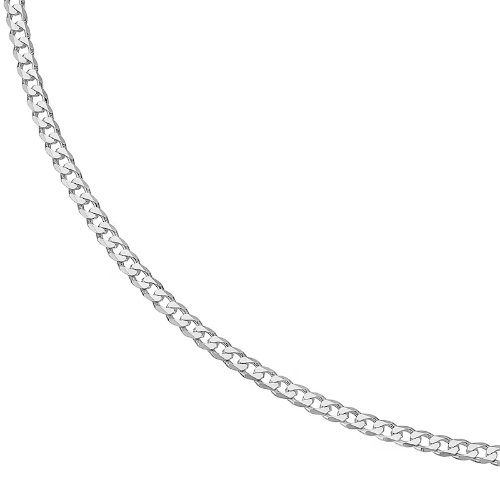 Sterling Silver 20 Inch Flat Curb