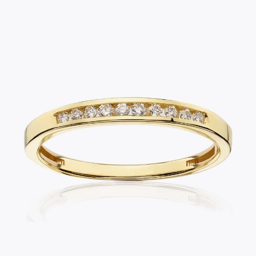 9ct Yellow Gold 0.10ct Diamond Eternity Ring
