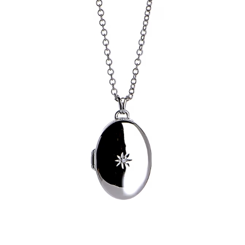 Hot Diamonds Sterling Silver Oval Locket Pendant
