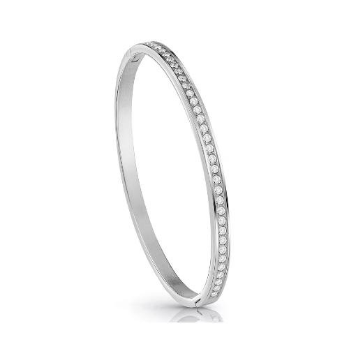 GUESS Color My Day Rhodium Plated Crystal Bangle