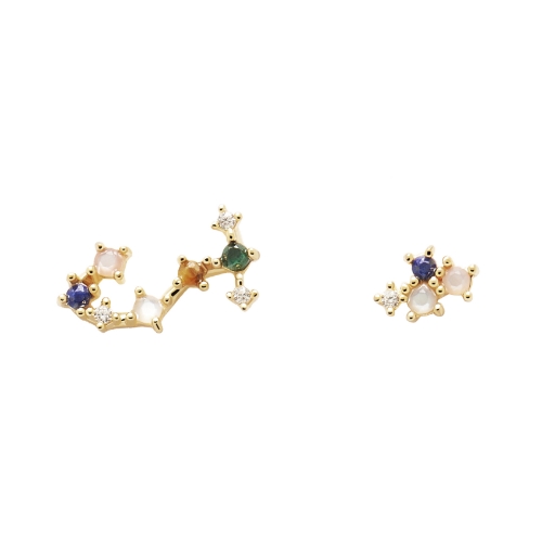 PDPAOLA Sagittarius 18ct Gold Plated Gemstones Earrings