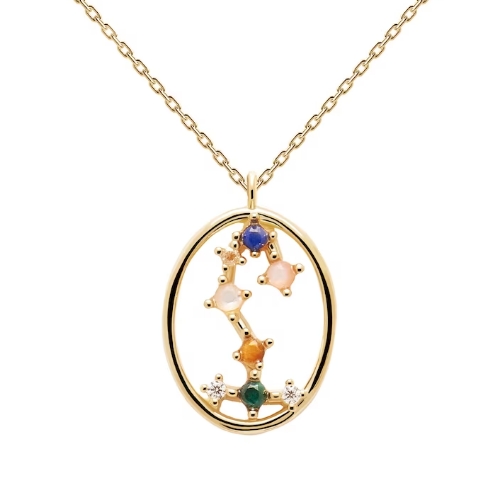 PDPAOLA Scorpio 18ct Gold Plated Gemstones Pendant