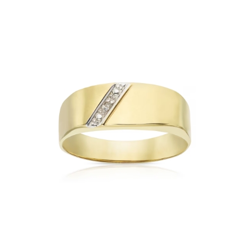 9ct Gold Diamond Signet Ring