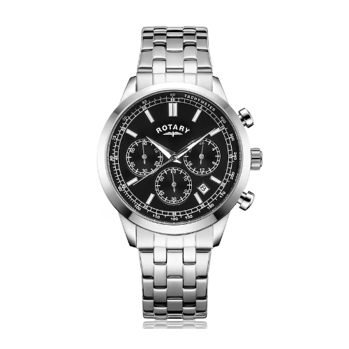 Rotary Chronograph Mens Stainless Steel Bracelet Watch