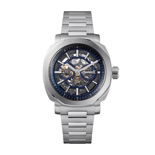Ingersoll Outrider Men's Automatic Blue Skeleton Dial Stainless Steel Bracelet Watch